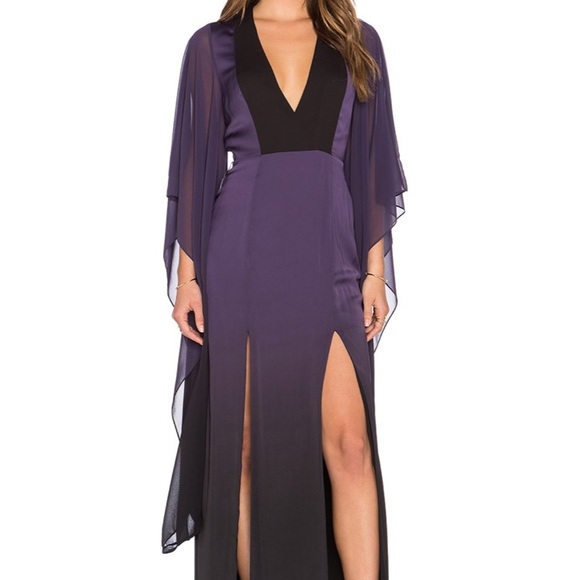 NWT Halston Heritage Front Slit Ombré Gown - Picture 4 of 8